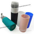 Gilashin Ruwan Gilashi Ruwa Kwallan silicone Sleeve tare da CupLidCap